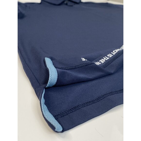 Rhone Delta Pique Short Sleeve Polo Men’s L True Navy Golf Stretch Performance - Picture 11 of 16